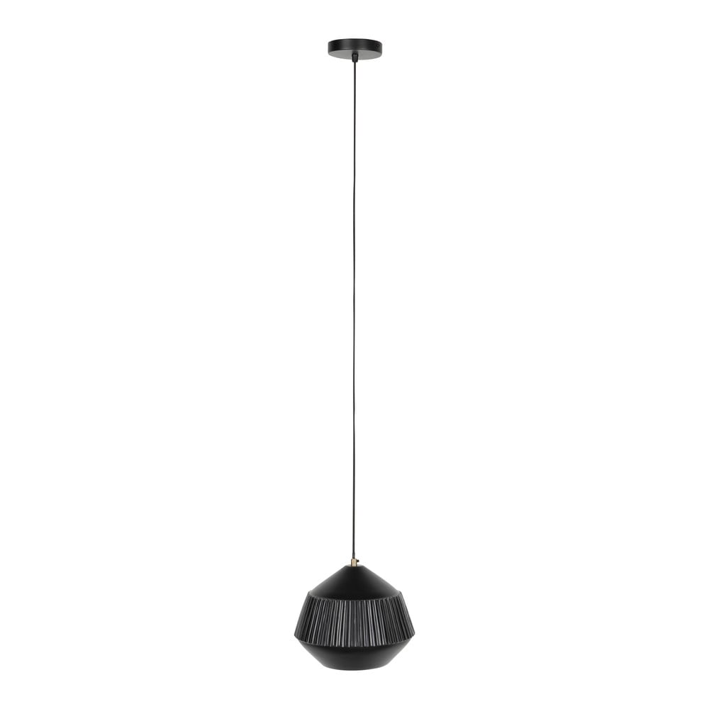 E-shop Čierne závesné svietidlo s kovovým tienidlom ø 26 cm Aysa - White Label