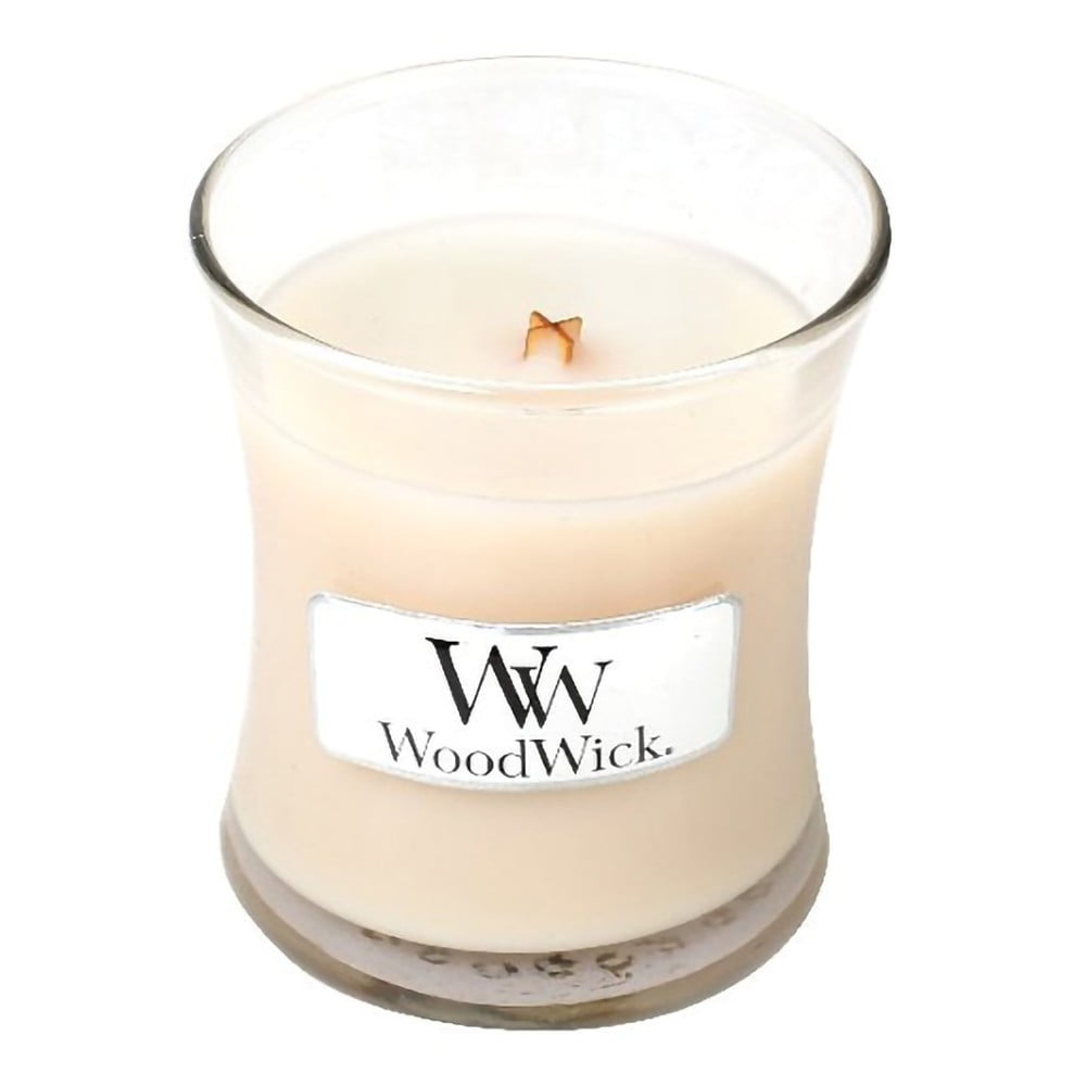 Obrázok Woodwick Vanilla Bean vonná sviečka 85 g s dreveným knotom 