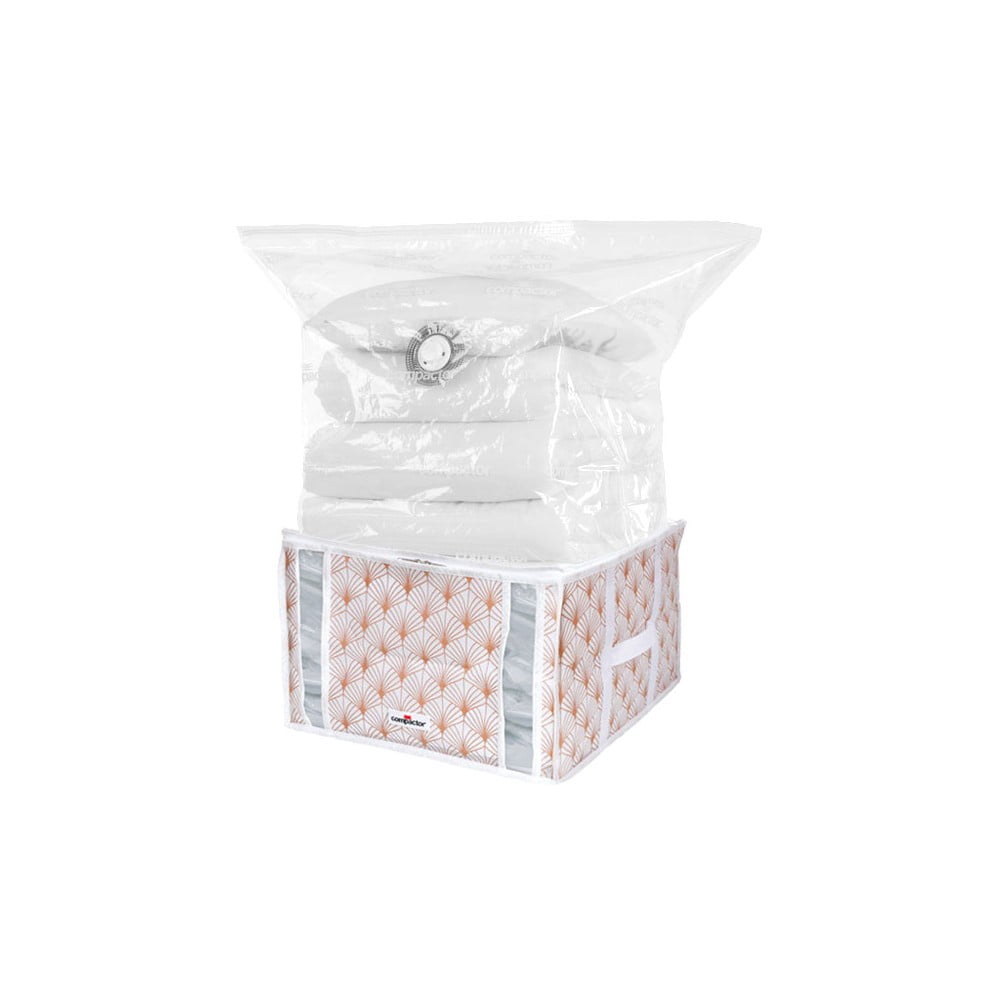 E-shop Ružový vakuový úložný box na oblečenie Compactor Signature Blush 3D Vacuum Bag, 125 l