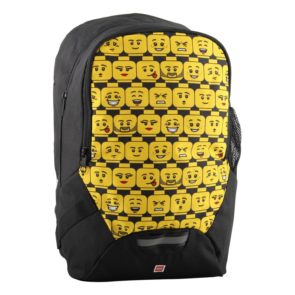 E-shop Čierno-žltý školský batoh LEGO® Minifigures Heads