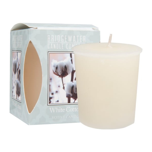 Vonná sviečka Bridgewater Candle Company White Cotton, 15 hodín horenia