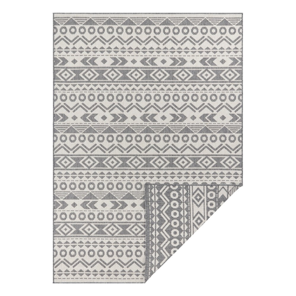 E-shop Sivo-biely vonkajší koberec Ragami Roma, 120 x 170 cm