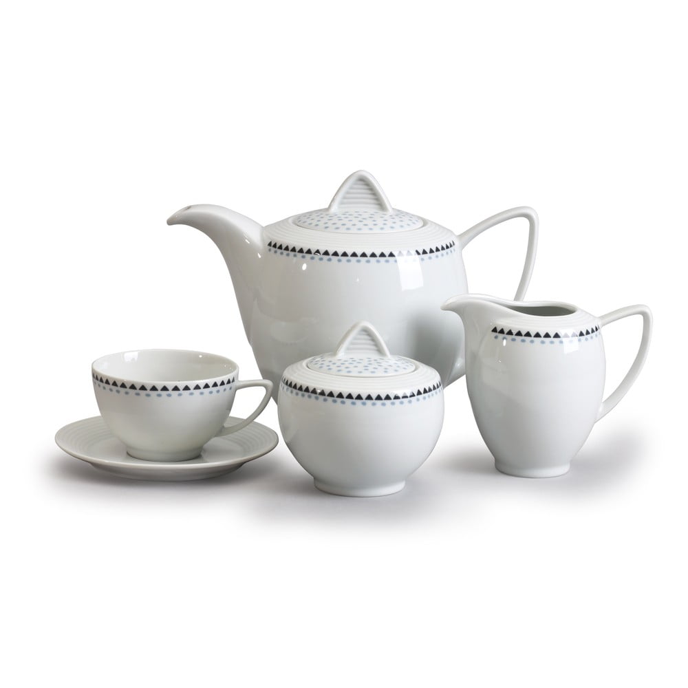 E-shop Porcelánová sada na čaj s trojuholníčkami Thun Lea