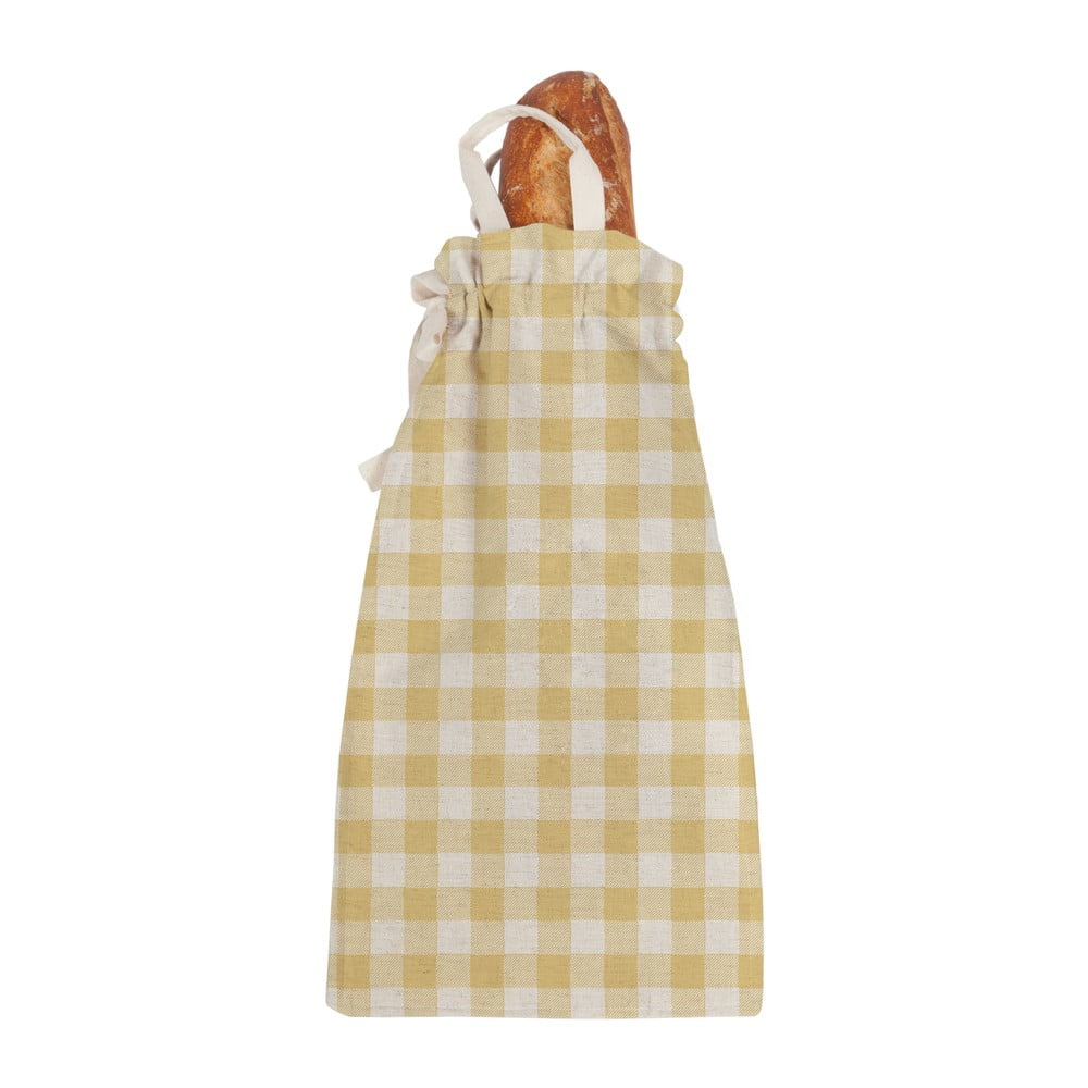 Obrázok Látková taška na pečivo Linen Couture Linen Bread Bag Yellow Vichy