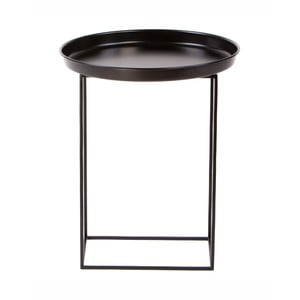 Čierny kovový odkladací stolík Nørdifra Ramme, ⌀ 43 cm
