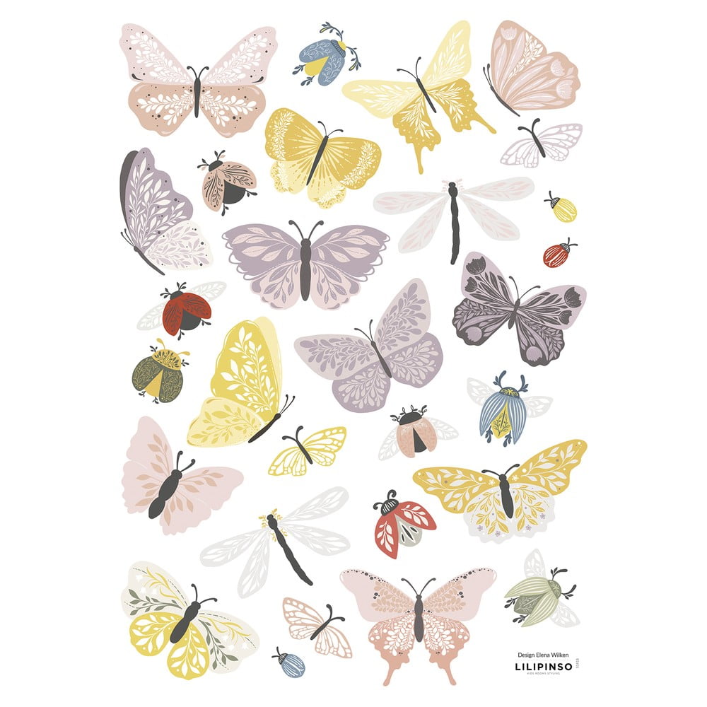 Hárok samolepiek 30x42 cm Butterflies & Insects – Lilipinso