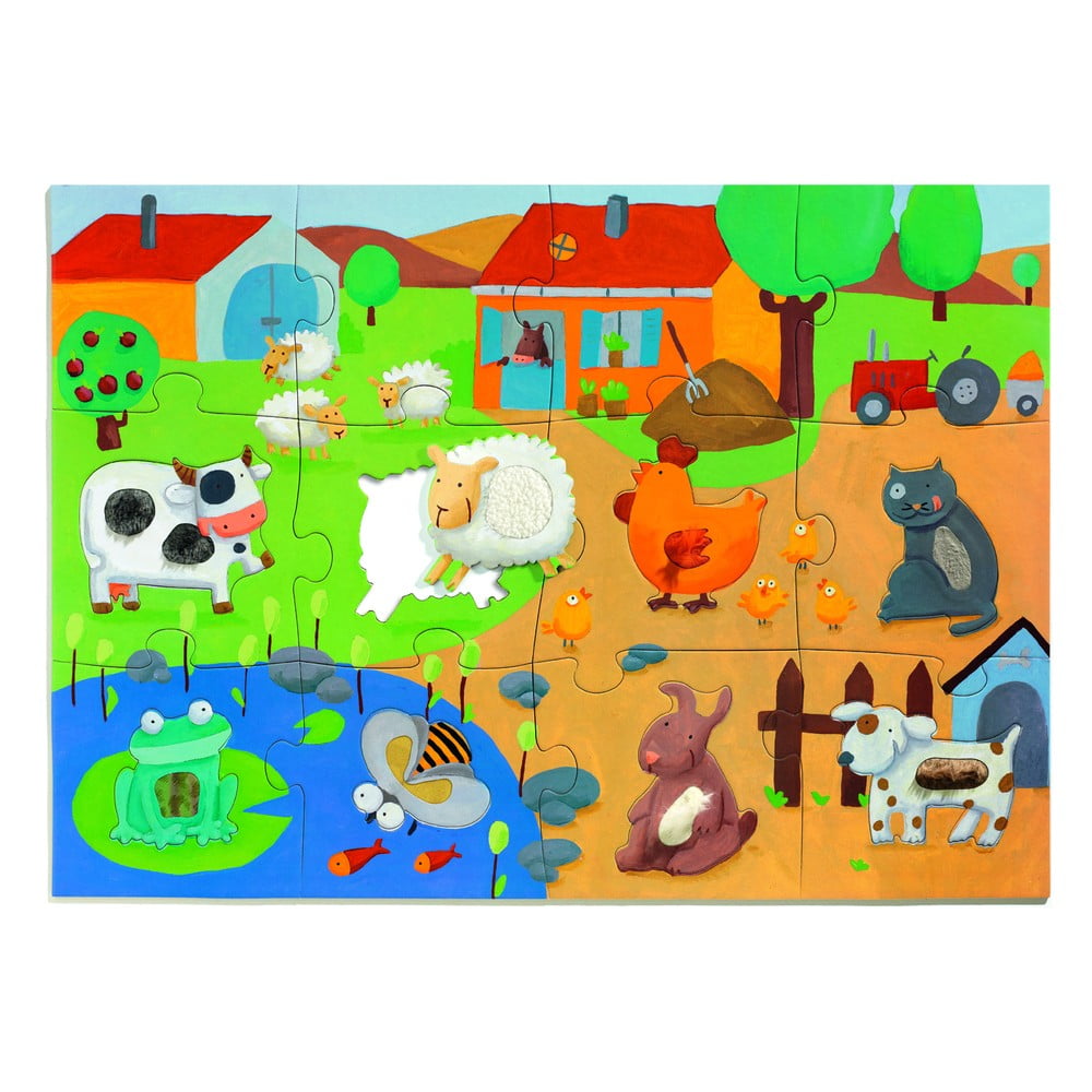 E-shop Detské hmatové puzzle Djeco Farma