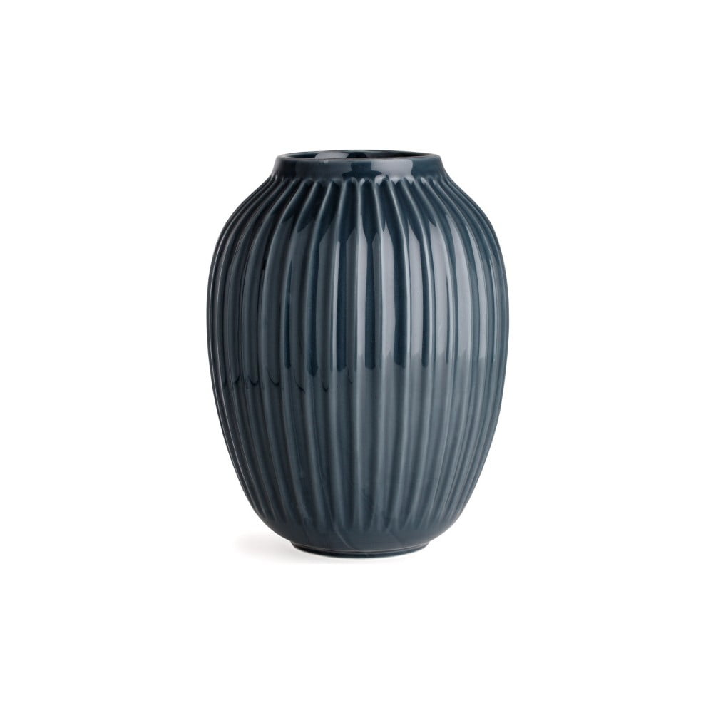E-shop Antracitovosivá kameninová váza Kähler Design Hammershoi, výška 25 cm