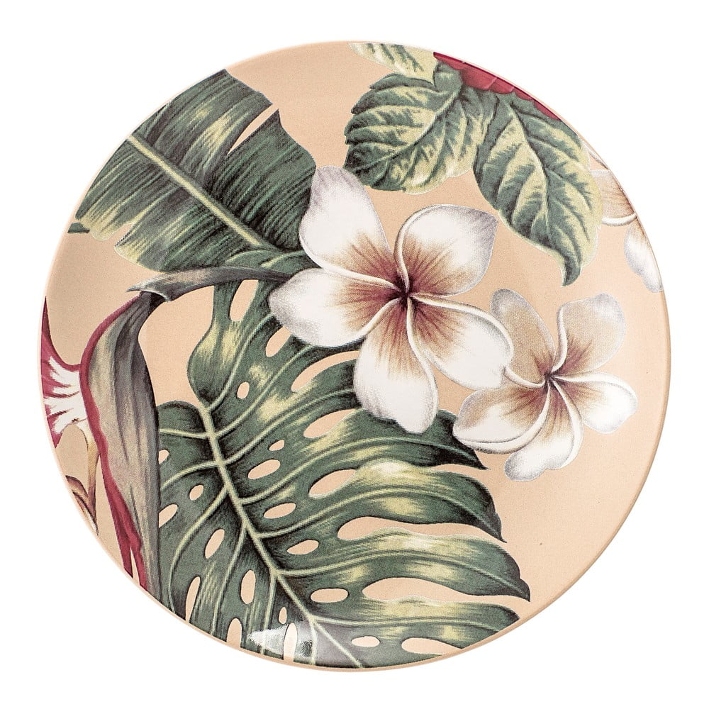 E-shop Kameninový plytký tanier Bloomingville Aruba Jungle, ⌀ 20 cm