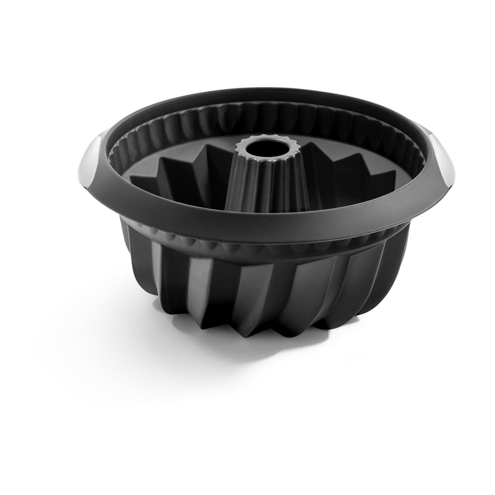 E-shop Čierna silikónová forma na bábovku Lékué, ⌀ 22 cm