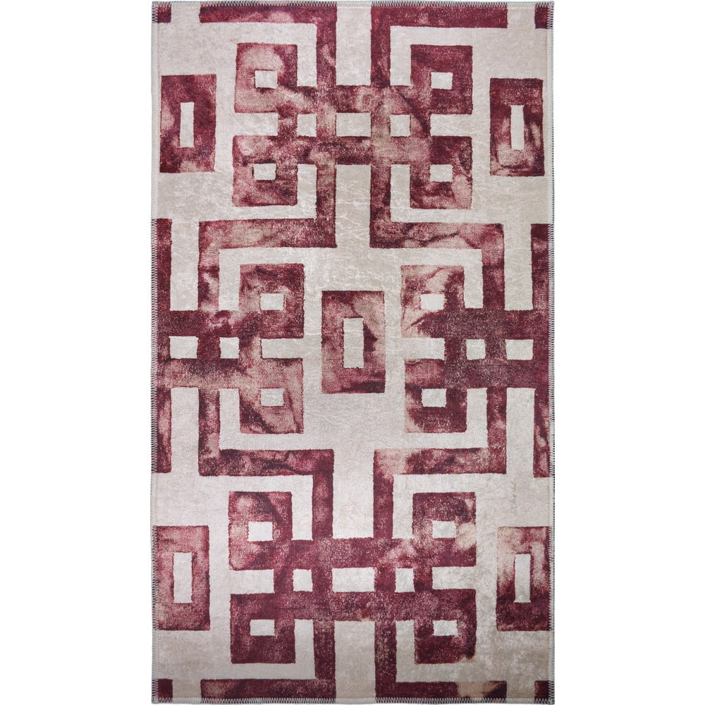 E-shop Červený/béžový koberec 80x50 cm - Vitaus