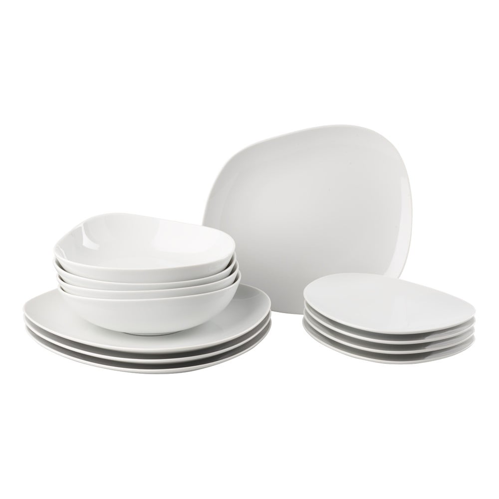 E-shop 12-dielna biela porcelánová sada riadu Like by Villeroy & Boch Group