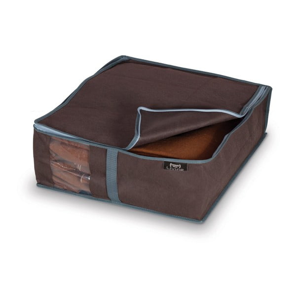 Domopak Living Valise à Pulls Ella Vinaccia 30×40×20 Cm – Housse Géométrique Violette Respirante Et Imperméable