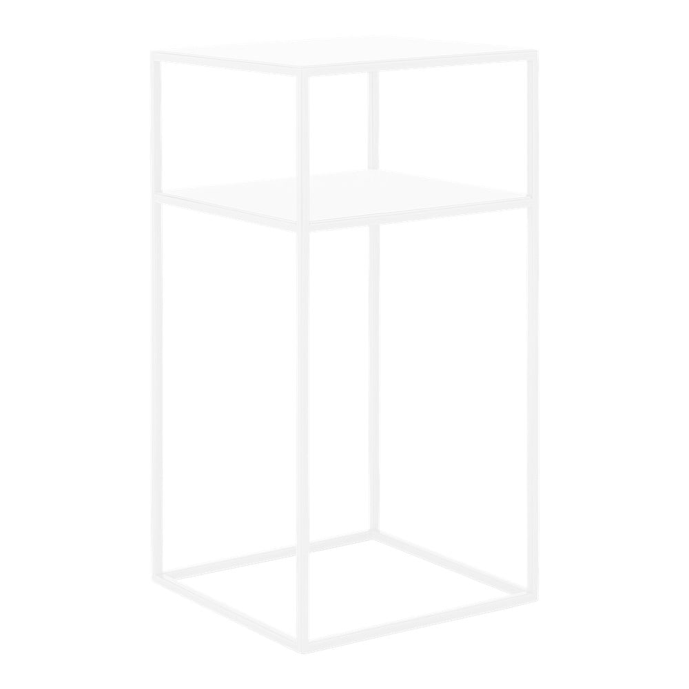 E-shop Biely odkladací poschodový stolík CustomForm Tensio, 30 x 30 cm