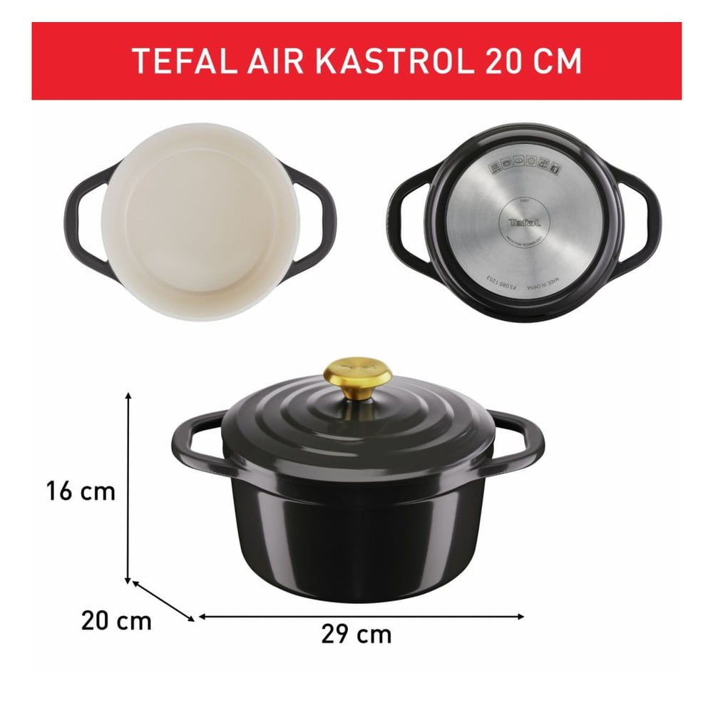 Hliníkový hrniec s pokrievkou s nepriľnavým povrchom na indukciu 3.1 l Air - Tefal