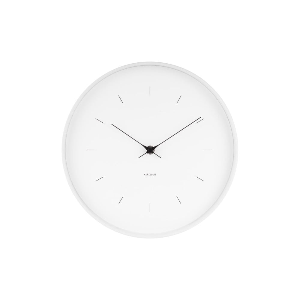 E-shop Biele nástenné hodiny Karlsson Butterfly, ⌀ 27,5 cm