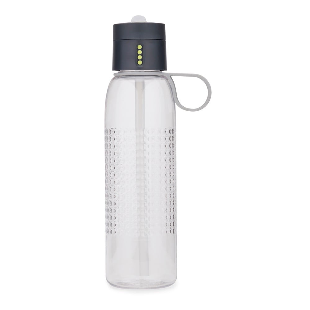 E-shop Sivá športová fľaša s počítadlom plnenia Josoph Josoph Dot Active, 750 ml