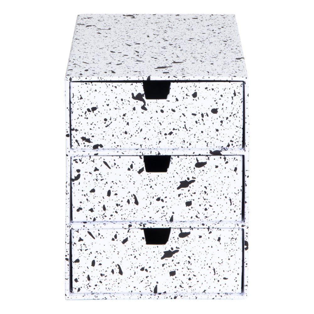 E-shop Čierno-biely zásuvkový box s 3 zásuvkami Bigso Box of Sweden Ingrid