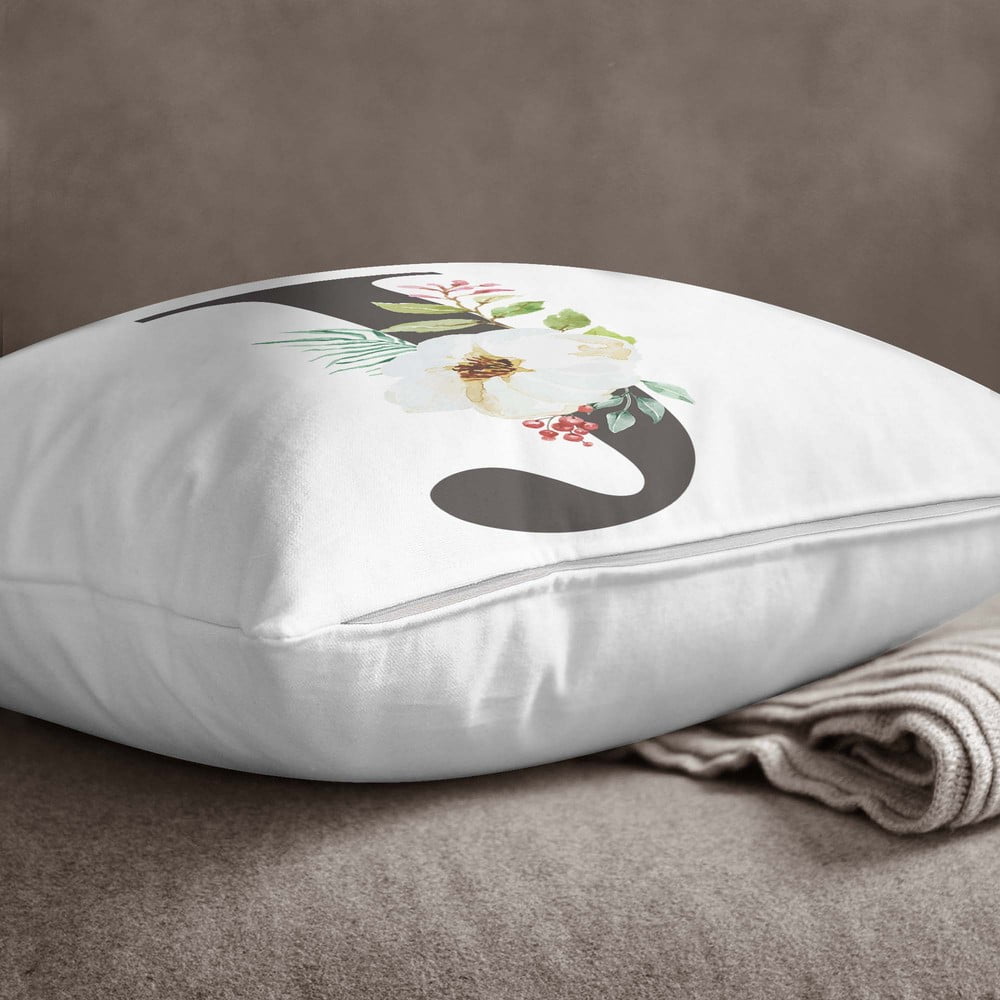E-shop Obliečka na vankúš Minimalist Cushion Covers Floral Alphabet J, 45 x 45 cm