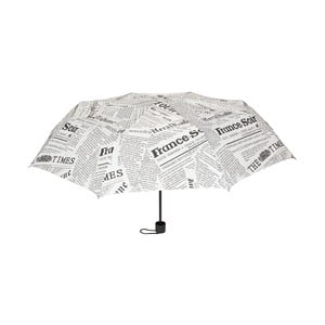Biely skladací dáždnik s motívom novín Le Studio Newspaper