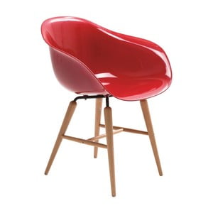 Sada 4 červených jedálenských stoličiek Kare Design Forum Object