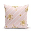 Vianočná obliečka na vankúš Minimalist Cushion Covers Gold Snowflakes, 42 x 42 cm