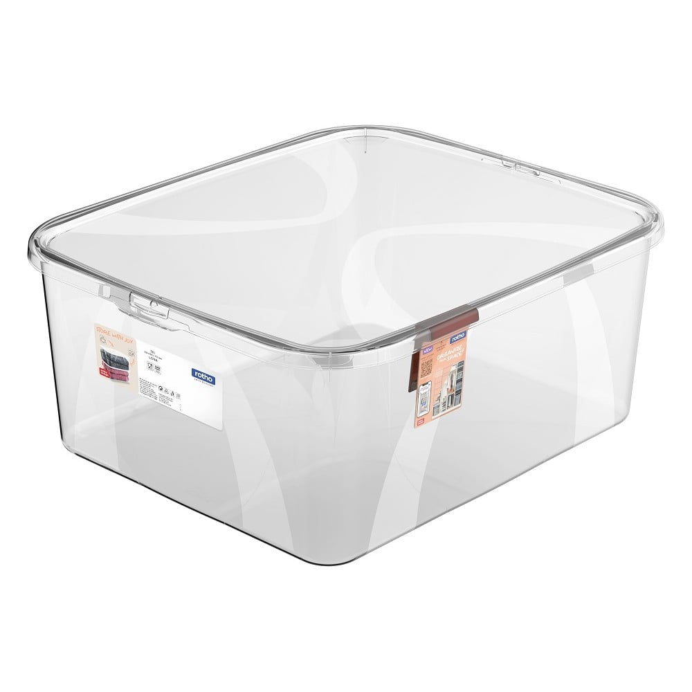 E-shop Plastový úložný box s vekom 19 l Lona - Rotho