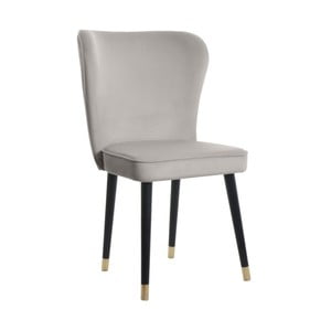 Sivá jedálenská stolička s detailmi v zlatej farbe JohnsonStyle Odette Riviera
