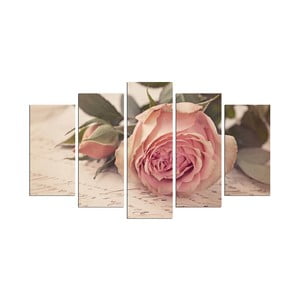 Viacdielny obraz Love Letter With A Rose, 110 × 60 cm