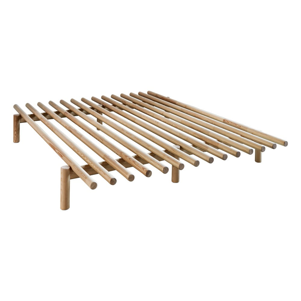 E-shop Dvojlôžková posteľ z borovicového dreva Karup Design Pace Natural, 180 x 200 cm