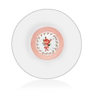 Sklenený stojan na tortičky s ružovým detailom Mezzo Mimoza