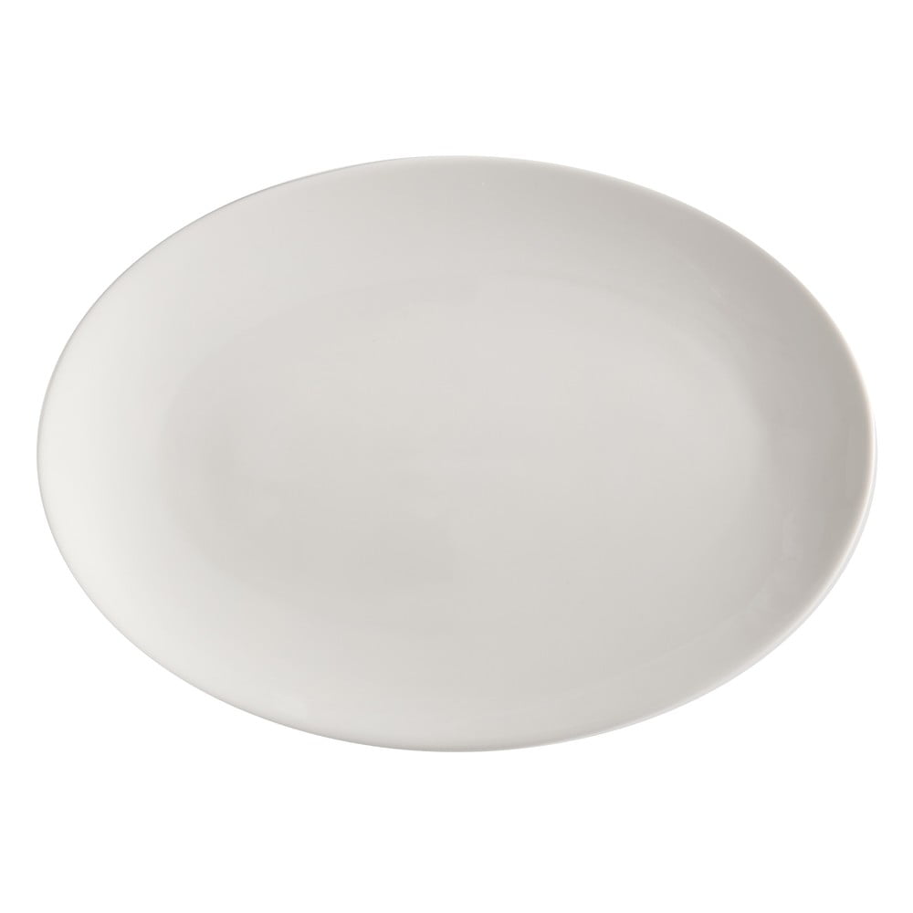 E-shop Biely porcelánový tanier Maxwell & Williams Basic, 35 x 25 cm