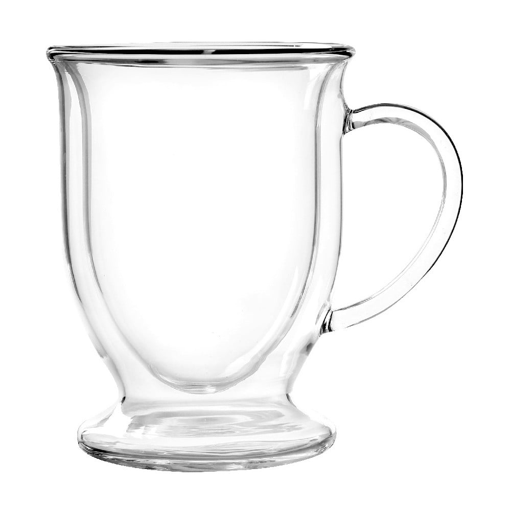 E-shop Sada 2 pohárov na Latte z dvojitého skla Vialli Design, 250 ml