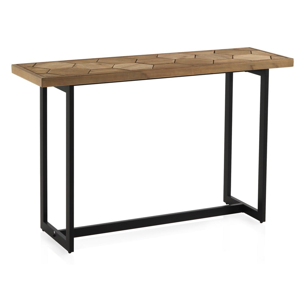 E-shop Konzolový stôl s čiernou železnou konštrukciou Geese Honeycomb