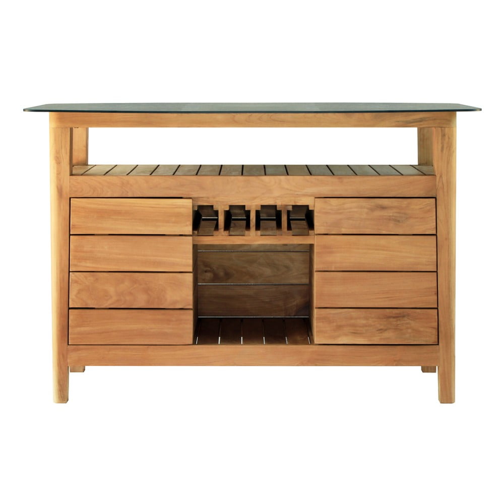 E-shop Záhradný barový stolík z teakového dreva 160x90 cm Navy - Ezeis