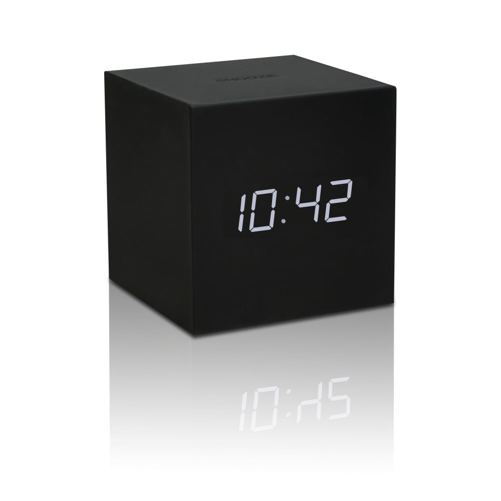 E-shop Čierny LED budík Gingko Gravitry Cube