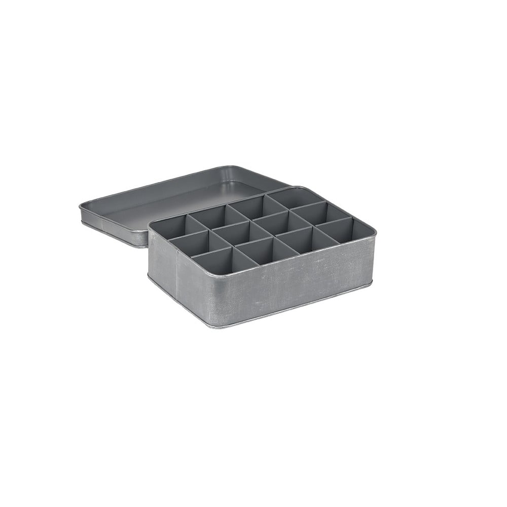 E-shop Sivá kovová krabica na čaj LABEL51