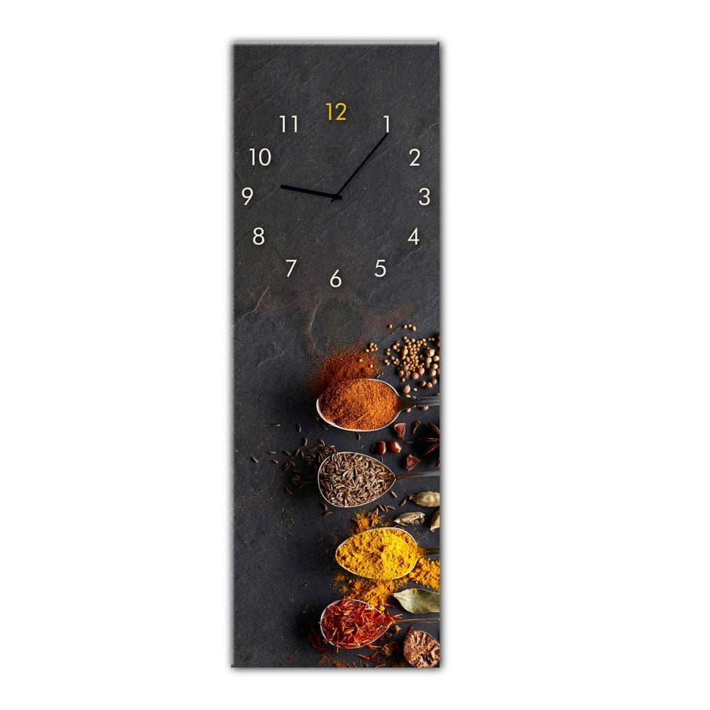 E-shop Nástenné hodiny Styler Glassclock Spices, 20 × 60 cm