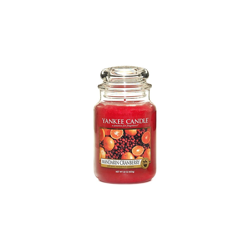 Obrázok Vonná sviečka Yankee Candle Mandarínky s brusnicami, doba horenia 110 - 150 hodín