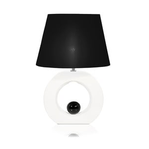 Čierno-biela stolová lampa Globen Lighting Circle