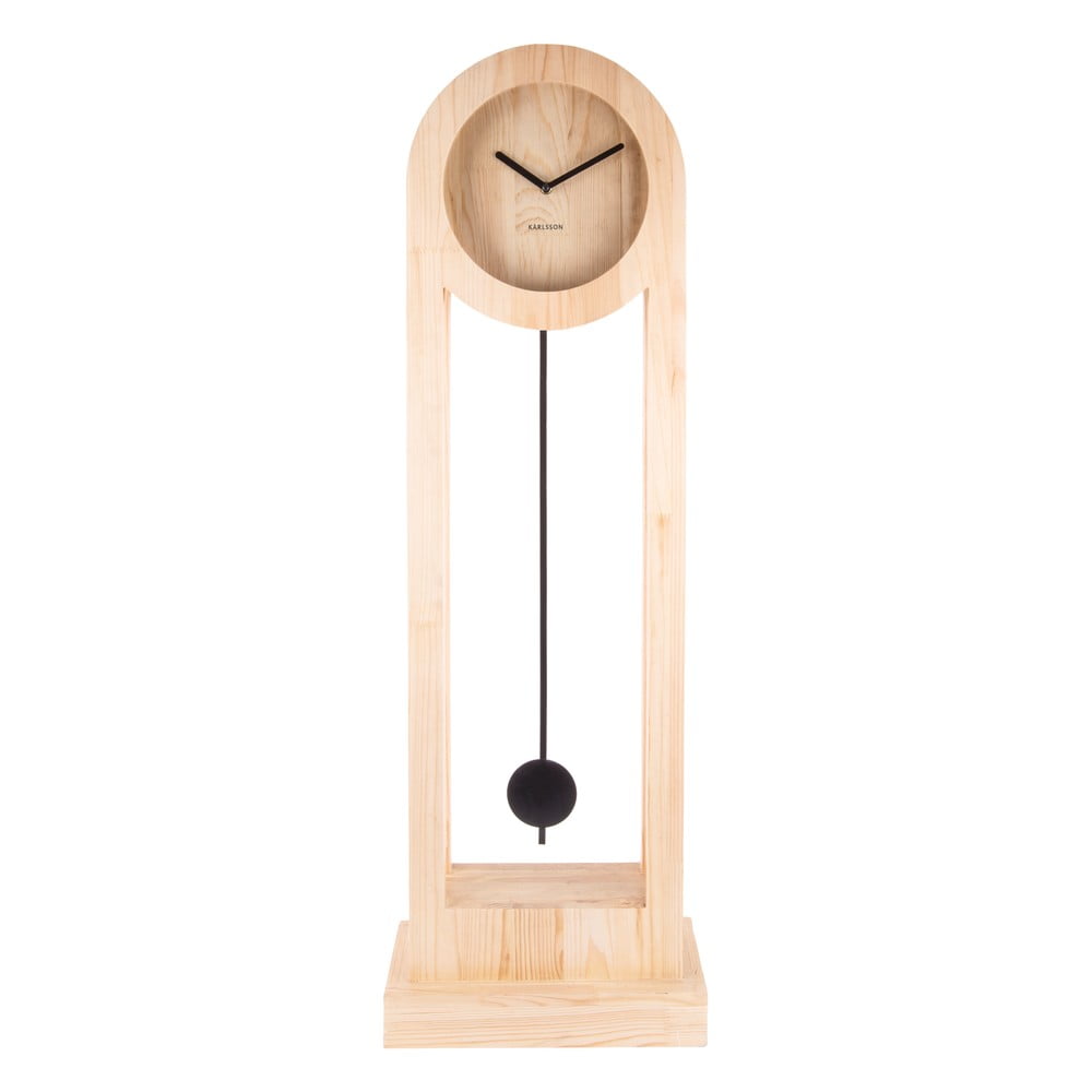 E-shop Stojacie drevné hodiny Karlsson Lena, výška 100 cm