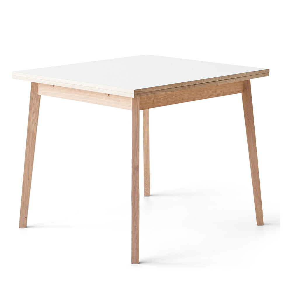 E-shop Rozkladací jedálenský stôl s bielou doskou Hammel Single, 90 x 90 cm