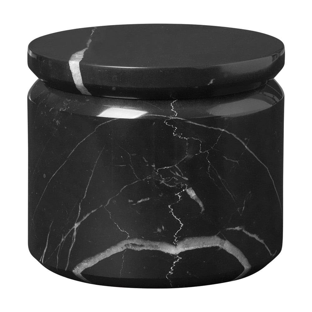 E-shop Čierna mramorová úložná dóza Blomus Marble, ø 9 cm