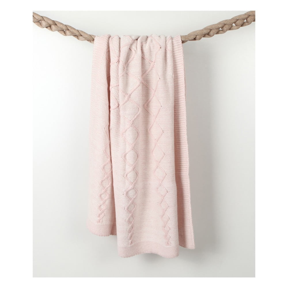 E-shop Ružová detská deka s prímesou bavlny Homemania Decor Baby Baby, 90 x 90 cm