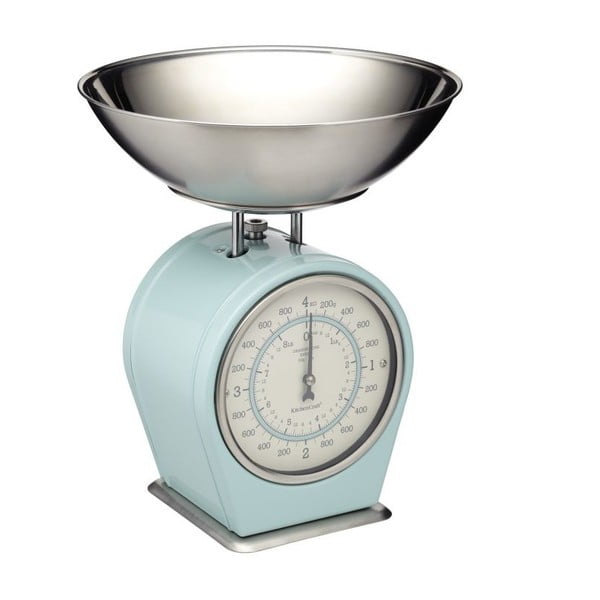 Modrá kuchynská váha Kitchen Craft Living Nostalgia, nosnosť 4 kg