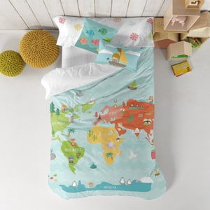 Detské obliečky z čistej bavlny Happynois World Map, 140 × 200 cm