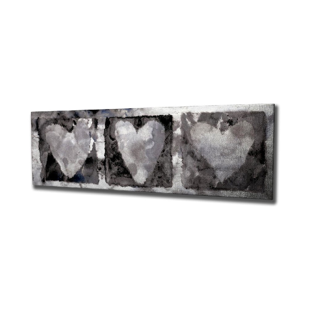 Obrázok Nástenný obraz na plátne Hearts, 80 × 30 cm