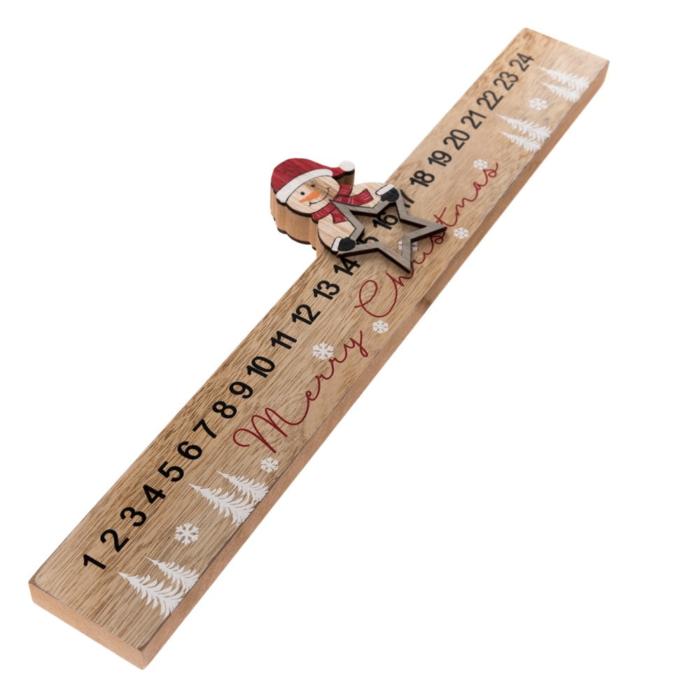 E-shop Adventný kalendár z dreva Dakls, dĺžka 40 cm