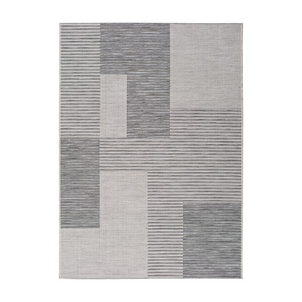 Sivý vonkajší koberec Universal Cork Squares, 155 x 230 cm