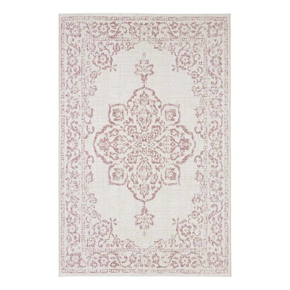 E-shop Červeno-krémový vonkajší koberec NORTHRUGS Tilos, 120 x 170 cm